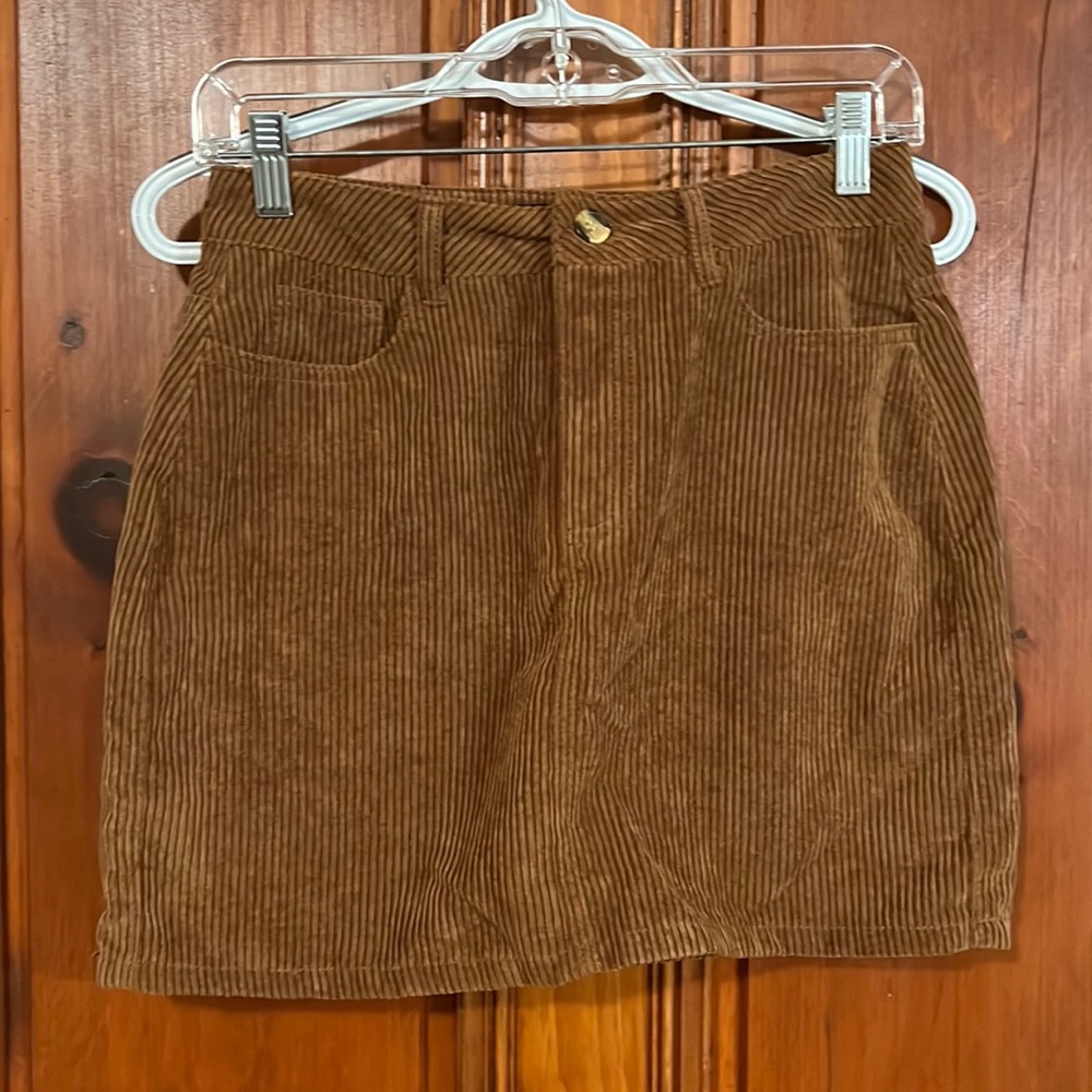 Brown corduroy skirt